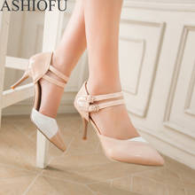 ASHIOFU New Ladies High Heel Pumps Double-buckle Strap Party Prom Dress Shoes Fashion Casual Daily Wear Court Shoes 2024 - buy cheap