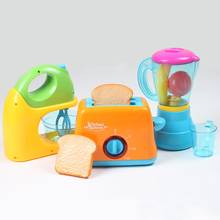 Eletrodomésticos de cozinha de simulação, torradeira e misturador com led para brincar de fingir, brinquedo de casa de crianças, bebês, meninas, presentes, brinquedos 2024 - compre barato