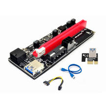 PCI-E pcie Riser 009 Экспресс 1X 4x 8x 16x расширитель PCI E USB Riser 009S GPU двойная 6-контактная карта адаптера SATA 15pin для майнера BTC 2024 - купить недорого