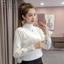2019 Lining With Fluff Women Sweater Sweet Knitting Female Bottoming Sweaters 2024 - buy cheap