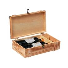 Caja portabotellas Vintage de madera para 2 botellas de vino tinto, caja de almacenamiento, soporte de exhibición para fiesta de cumpleaños, regalo de Navidad L4MF 2024 - compra barato