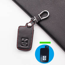 Newest Carrying leather car key case key cover For Toyota Auris Camry RAV4 Avalon Yaris Verso 2012-2018 2 Button Car Key Case 2024 - buy cheap