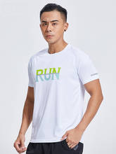 Camiseta esportiva respirável de secagem rápida, camiseta esportiva masculina para corrida, para treinamento com manga curta 2024 - compre barato