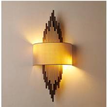 Lámpara de pared grande de metal dorado para sala de estar, candelabro LED G9 de lujo para dormitorio, comedor, Hotel, villa 2024 - compra barato
