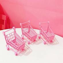 Carrinho de compras decorativo de mão, mini carrinho de compras criativo presente para crianças simulação j2b6 2024 - compre barato