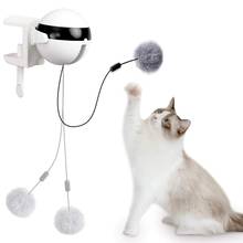 Электрическая подъемная игрушка-мяч для кошек, автоматическая Интерактивная головоломка, умный игрушечный мяч для кошек, игрушки для жевания, товары для домашних животных 2024 - купить недорого