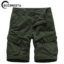 Summer Cotton Cargo Shorts Men 100% 2021 New Brand Fashion Casual Slim Pants Men Multi-pocket Military Sports Jogger Men Pants 2024 - buy cheap