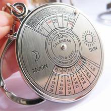 BLUELANS 50 Years Perpetual Calendar Keyring Keychain Alloy Key Chain Ring Keyfob car Accessorie Valentine's Day present 2024 - buy cheap