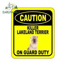 EARLFAMILY 13cm x 11cm CAUTION KILLER LAKELAND TERRIER ON GUARD DUTY Car Sticker Cover Scratches Composite Sign Pet Dog Decal 2024 - buy cheap