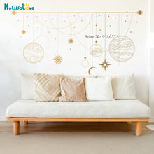 Mystical Moon Wall Decal Modern Solar System Boho Large Astrology Headboard Living Room Removable Vinyl Wall Stickers BB656 2024 - buy cheap