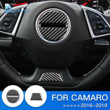 AIRSPEED для Chevrolet Camaro 2016 2017 2018 2019 Аксессуары Для Camaro наклейка из углеродного волокна интерьерная наклейка на руль 2024 - купить недорого