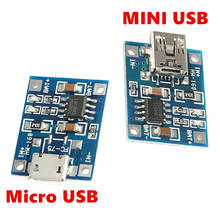 5PCS 18650 1A Lipo Battery Charging Board Charger Module lithium battery DIY MICRO Port Mike USB New Arrival TP4056 MINI USB 2024 - buy cheap