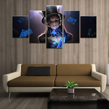 Home Decor Poster HD Pictures Prints Canvas 5 Piece Modular Cards Sombra Overwatch Game Living Room Decorative Painting Framed 2024 - buy cheap