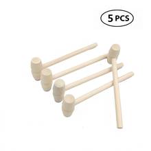 5pcs Wood Mini Wooden Hammer Wood Mallets for Seafood Lobster Crab Shell Leather Crafts Jewelry Crafts 2024 - compre barato