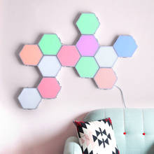 Hex LED White Night Light Panels Modern Quantum Smart Modular Touch Hexagon Wall Lights DIY Magnetic Lamp for Bedroom Decor 2024 - купить недорого