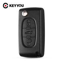 KEYYOU Remote 3 Buttons Flip Key Case Blank Shell For Citroen C2 C3 C4 C5 C6 C8 CE0536 VA2 2024 - buy cheap