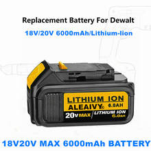 Аккумуляторная батарея, 18 в 6,0/8,0/9.0Ah MAX XR для DeWalt DCB184 DCB181 DCB182 DCB200 20V 5A 18Volt 20V 2024 - купить недорого