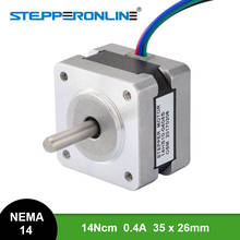 Nema 14 Motor Step Motor 14Ncm/20oz.in 1.8deg Bipolar Stepper Motor 12V 0.4A 35x35x26mm 4-wire 2024 - buy cheap