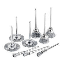 9 pçs escova de aço fio roda escovas morrer moedor ferramenta rotativa ferramenta elétrica para gravador 2024 - compre barato