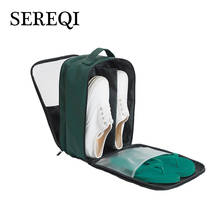 SEREQI-Bolsa de almacenamiento portátil para zapatos, organizador de zapatos resistente al desgaste, impermeable, para viaje, 3 pares 2024 - compra barato