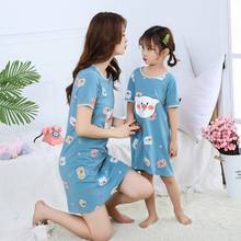 Girls Cotton Nightdress Summer Children Clothing Baby Pajamas Unicorn Nightgowns Teenage mere fille Cartoon Sleepwear Dresses 2024 - buy cheap