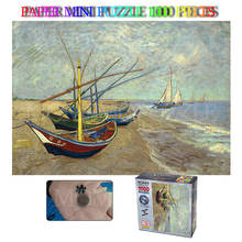Fishing Boats on The Beach Mini Paper Jigsaw Puzzles Toys Kids Adults Brain Teaser Assemble Toys 1000 Pieces Mini Puzzles Games 2024 - buy cheap