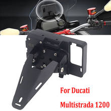 Soporte para teléfono móvil, placa de navegación GPS, carga USB, para DUCATI MULTISTRADA 1200, 2013, 2014, nuevo 2024 - compra barato