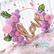 DIY White Blue Pink Balloon Ring Kit Chain Wreath Circle Ballon Hoop with Leaf Balloons Garland Baby Shower Party Wedding Decor 2024 - buy cheap