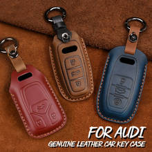 Leather Car Remote Key Case Cover for Audi A1 A2 A3 A6L A8L A7 A4L A5 Q5L Q1 Q3 Q5 Q7  Key Covers for House Keys 2024 - buy cheap