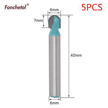6 мм * 6 мм-5 шт, Бесплатная доставка, CNC Вольфрамовая сталь круглый нижний бит, станок, твердосплавная концевая фреза, деревообрабатывающая вставка фреза 2024 - купить недорого