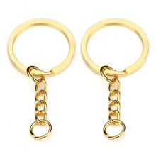 10 pcs/lot Key Ring Key Chain Gold Rhodium Antique Bronze 60mm Long Round Split Keychain Keyrings Jewelry Making Bulk Wholesale 2024 - buy cheap