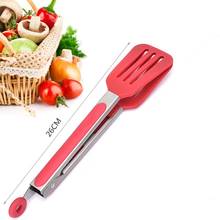 Silicone BBQ Grilling Tong Salad Bread Serving Tong Non-Stick Kitchen Barbecue Steak Clip Cooking Tong Kitchen Tool 2024 - buy cheap