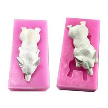Силиконовая форма милый 3D Животный цемент форма DIY Keji собака форма штукатурка Арома форма домашний декор силиконовая форма бетона для штукатурки 2024 - купить недорого