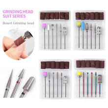12pcs Tungsten Diamond Nail Drill Bit with Sanding Bands Burr Electric Milling Cutters Files For Pedicure Manicure Accessories 2024 - buy cheap