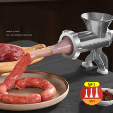 2in1 Sausage Stuffer Maker Meat Grinder Metal Meat Sausage Filling Machine 3 Nozzles Fixed on table Manual Sausage Maker Kitchen 2024 - buy cheap