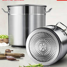 Energy-saving soup barrel stainless steel with lid thickened large capacity round meat composite bottom pot 2024 - buy cheap