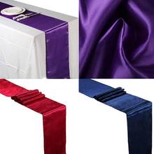 12 x 108 Inch Ding Table Runner Tablecloth Table Satin Table Runner Wedding Venues Table Decoration Home Party Desk Decor 2024 - buy cheap