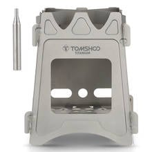 TOMSHOO Camping Wood Stove Portable Folding Lightweight Titanium Wood Burning Backpacking Stove for Outdoor Survival Cooking 2024 - buy cheap