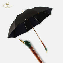 Creative Long Wooden Umbrella Gold Men Women Sun Rain Large Luxury Umbrella Vintage Animal High Quality Rain Gear U5B 2024 - buy cheap