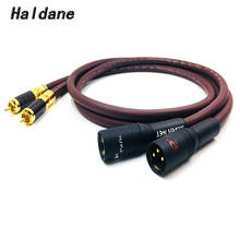 Haldane-Cable HIFI 2RCA a 2XLR macho, Conector de conexión de Audio de referencia XLR, chapado en oro para TARA Labs, OMNI Prism, 2 cables 2024 - compra barato