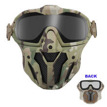 Máscara facial para paintball airsoft tático, máscara protetora de segurança com ventilador respirável, antiembaçante, jogos, campo de cs 2024 - compre barato