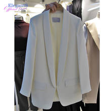 Casual blazer branco jaqueta feminina manga longa terno casaco feminino coreano profissional escritório senhoras outwear primavera outono 2020 novo 2024 - compre barato