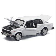 Carrinho de brinquedo lada retrô diecast 1/32, modelo de carro de metal, coleção de brinquedo para crianças, com som e luz 2024 - compre barato