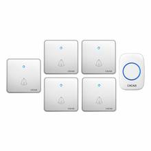 CACAZI Wireless Doorbell Waterproof 300M Remote Night Light Receiver 2032 Battery Transmitter Smart Home Call Bell 220V Chime 2024 - buy cheap