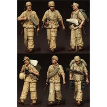 1/35 Scale Resin Figure Building Kit 6 Soldiers 2024 - buy cheap