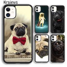 Animal Black Pug close up Phone Case Cover For iPhone 5s 6s 7 8 plus X XS XR 11 12 13 pro max Samsung Galaxy S8 S9 S10 Plus 2024 - buy cheap