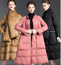 female new winter women's jackets  fashion casual loose  long warm down coat brand ladies parkas Lightweight down jacket Khaki 2024 - buy cheap