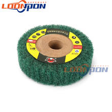 Abrasive Grinding Flap Wheel Non-woven Flap Grinding Disc Bore 20mm for Metal Polish Scouring Pad Green Thickness 25mm 2024 - buy cheap