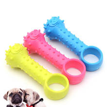 New Soft Rubber Dog Toy Bone Shape Bite Resistant Puppy Chew Toy Tooth Cleaning Training Toy Pet Supplies 2024 - buy cheap