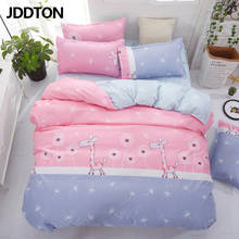 JDDTON Classical Cartoon Style Bedding Pink Deer Bed Linen Duvet Cover Set AB Side Bed Sheet Set Pillowcase Cover BE102 2024 - buy cheap